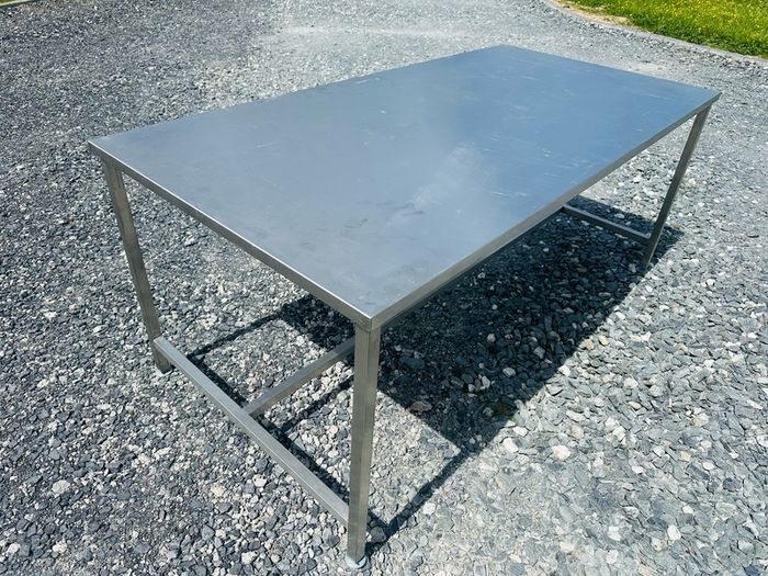 Large Stainless Steel Tables For Barbeque Or Catering Areas