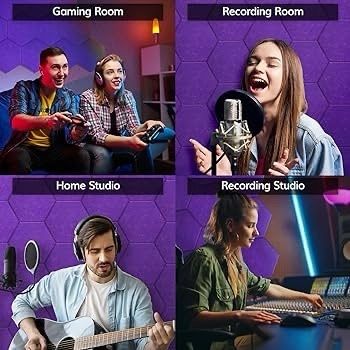 NEW SALE | 12 Pack Hexagon Acoustic Panels