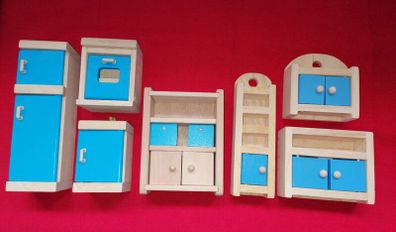 New Wooden Doll's House Furniture (7 Pieces)