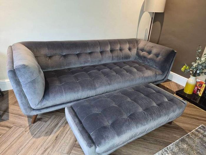 3 seater velvet sofa