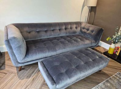 3 seater velvet sofa