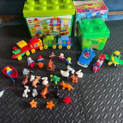 Duplo mix set( train, airplane, Spider-Man, boat, animals and more)