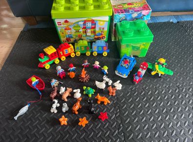 Duplo mix set( train, airplane, Spider-Man, boat, animals and more)