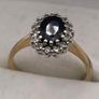 Vintage 9 ct gold sapphire and diamonds ring Image 6