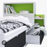 Ikea Flaxa bed with storage headboard. Image 2