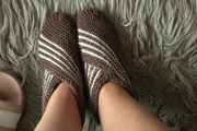 Handmade knitting slippers