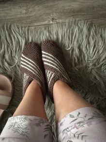 Handmade knitting slippers
