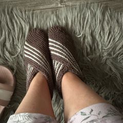 Handmade knitting slippers