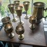 collection of silver plated goblets and tankard Image 2