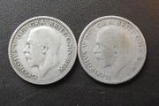 Great Britain. George VI. 2 Silver Shillings (1935+1936)