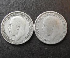 Great Britain. George VI. 2 Silver Shillings (1935+1936)