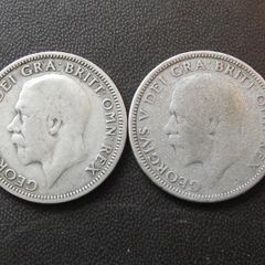 Great Britain. George VI. 2 Silver Shillings (1935+1936)