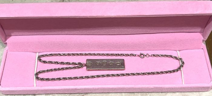Sterling Silver Rope Chain with Hallmark ingot