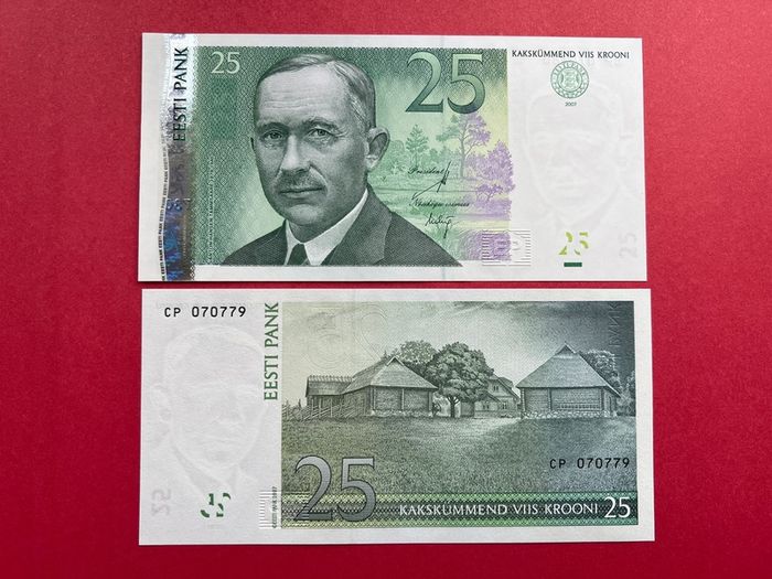 Estonia 25 Krooni  2007   ( uncirculated )