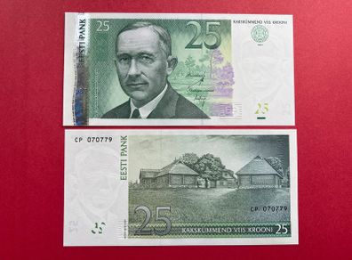 Estonia 25 Krooni  2007   ( uncirculated )