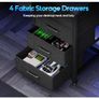 L Shaped Gaming Desk with Drawers & Shelf, 110 x 80 cm Image 8
