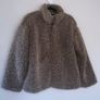 YAS fluffy short teddy jacket in beige Image 5