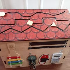 Large Wooden Kids Busy House Box