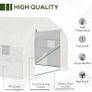 6 x 3 x 2m Walk in Polytunnel Greenhouse with Windows and Door for Garden, Backyard Image 4