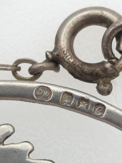 Vintage 925 Sterling Silver Flying Eagle Necklace, Edinburgh 1977