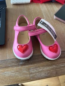 baby pink heart shoes