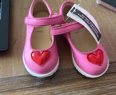 baby pink heart shoes