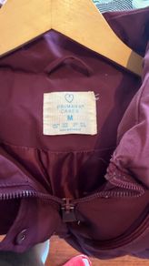 Primark Cares Puffer Jacket - Burgundy (Size M)