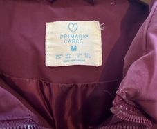 Primark Cares Puffer Jacket - Burgundy (Size M)