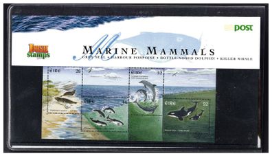 1997 Ireland Marine Mammals Commemorative Stamps Miniature Sheet Stamp Presentation Pack