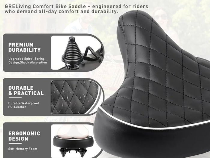 GreLiving Bicycle Oversized Saddle