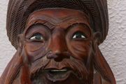 Vintage 19C Chinese Asian Oriental Wooden Hand Carved Mask ,Wood Mask Rose wood 10,5"