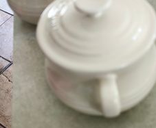 Rare Pair of Le Creuset Soup Bowl Country Cream.