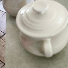 Rare Pair of Le Creuset Soup Bowl Country Cream.