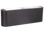 Garden Raised Bed 120x24x40 cm Poly Rattan Black