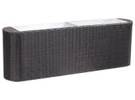 main image for ad Garden Raised Bed 120x24x40 cm Poly Rattan Black