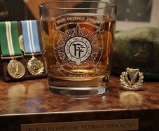 Irish Defence Forces Veteran Laser Engraved Whiskey Glass