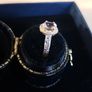 10 ct gold ring  with  Natural Amethyst stone and Diamonds Image 3