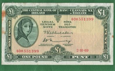 Ireland 1969 Lady Lavery 1 Pound (60H)