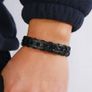 Men's Leather & Metal Alloy Bracelet - great gift + other designs available Image 9