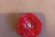 Small Rose pink brooch/ hair clip