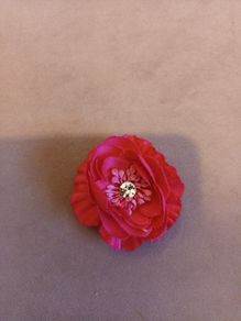 Small Rose pink brooch/ hair clip