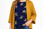 Blue Floral Top and Cardigan: Size 10