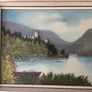 Vintage 1960s landscapes of ireland oil and handwoven tweeds picture K.C.Colohan framed Image 2