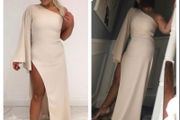 one shoulder maxi dress