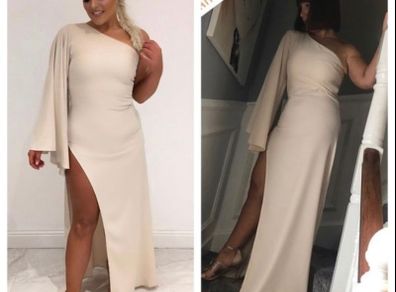 one shoulder maxi dress
