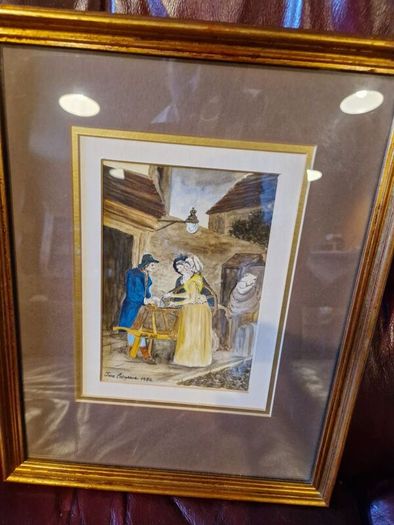 Signed watercolour painting