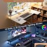 U-Shaped Electric Standing Desk with LED Lights & USB Ports Image 5