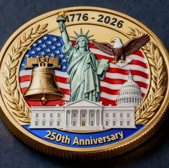 Coin 250th Anniversary of Establishment /  250th Anniversary Freedom / Commemorative Coin. New.