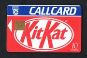 1996 Ireland 10 unit kit Kat (Gemplus GEM1) Call Card Used. Telecom Eireann card number 1123