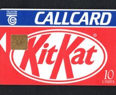 1996 Ireland 10 unit kit Kat (Gemplus GEM1) Call Card Used. Telecom Eireann card number 1123